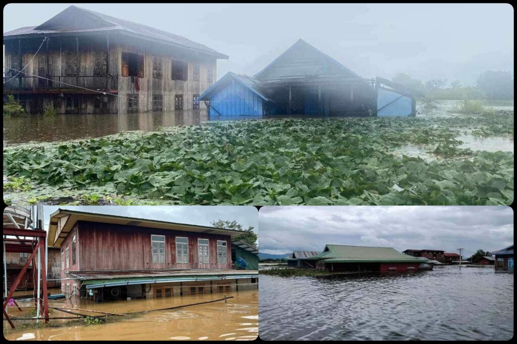 အင်းလေးမှာ ရွာ ၁၇၀ ကျော် ရေကြီးနစ်မြုပ်နေပြီး အကူအညီတွေ လိုအပ်နေ